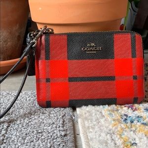 Coach Wallet Plaid (Wristlet)